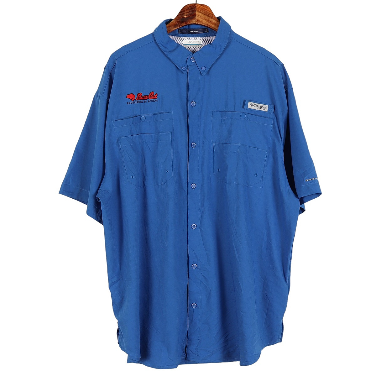 컬럼비아(COLUMBIA) 블루 PFG 피싱 반팔 셔츠 / XL