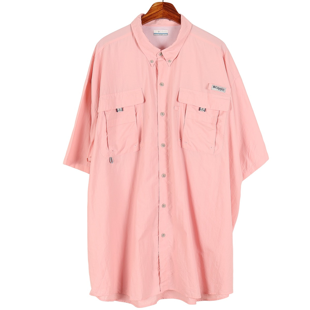 컬럼비아(COLUMBIA) 핑크 PFG 피싱 반팔 셔츠 / 3XL
