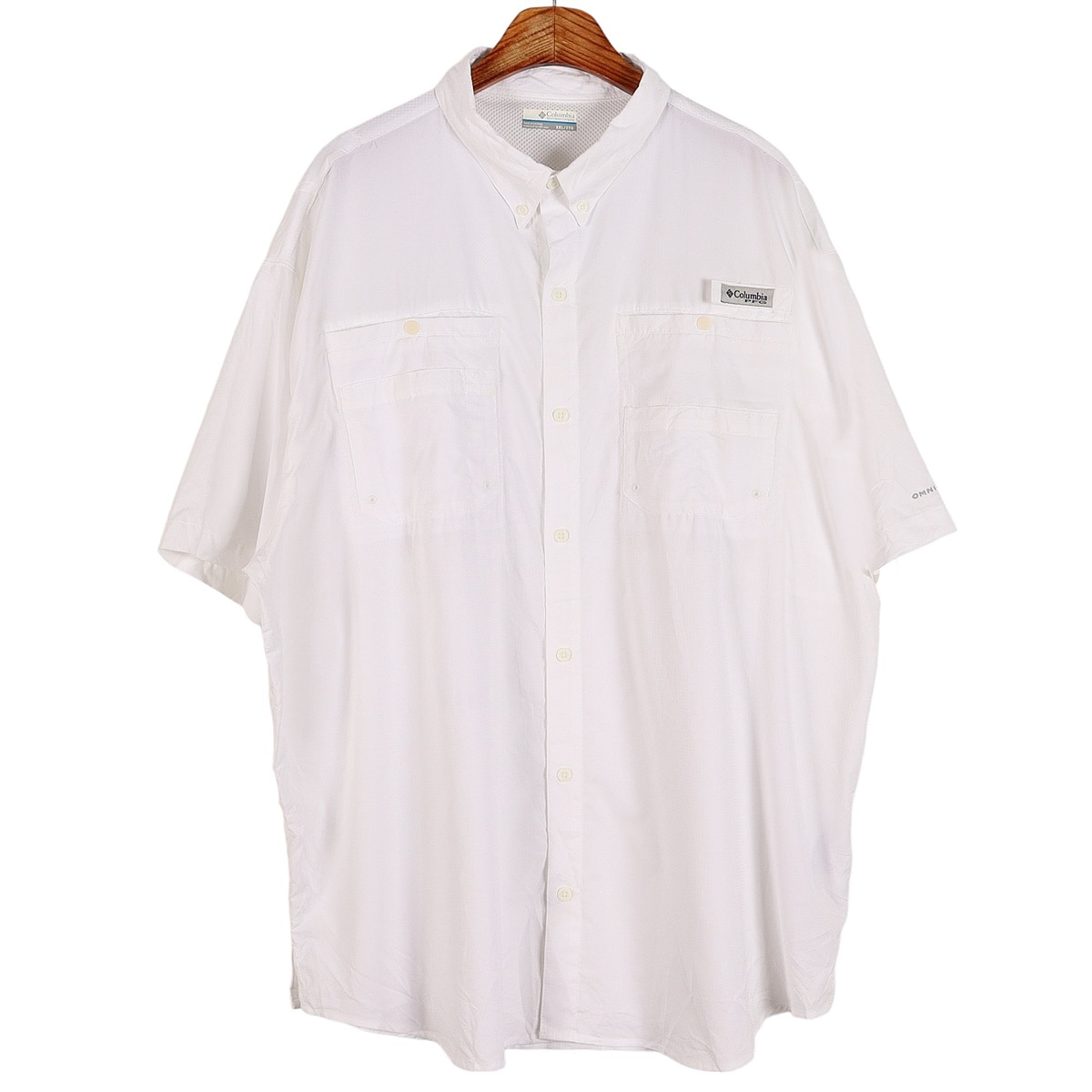 컬럼비아(COLUMBIA) 화이트 PFG 피싱 반팔 셔츠 / 2XL