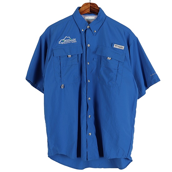 컬럼비아(COLUMBIA) 블루 PFG 피싱 반팔 셔츠 / S