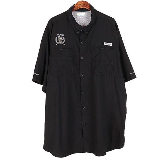 컬럼비아(COLUMBIA) 블랙 PFG 피싱 반팔 셔츠 / 3XL