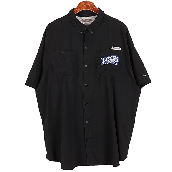 컬럼비아(COLUMBIA) 블랙 PFG 피싱 반팔 셔츠 / XL